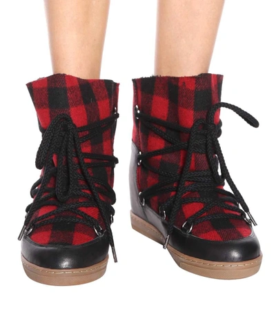 Shop Isabel Marant Nowles Ankle Boots In Red