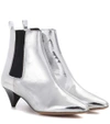 ISABEL MARANT DAWELL METALLIC LEATHER ANKLE BOOTS,P00260301