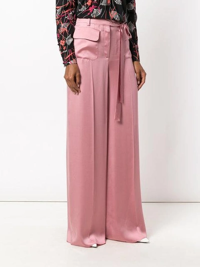 Shop Valentino Tied Palazzo Pants In Pink