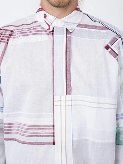 Shop Maison Margiela Contrast Stripe Shirt