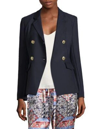 L Agence The Marc Double Breasted Blazer In Navy