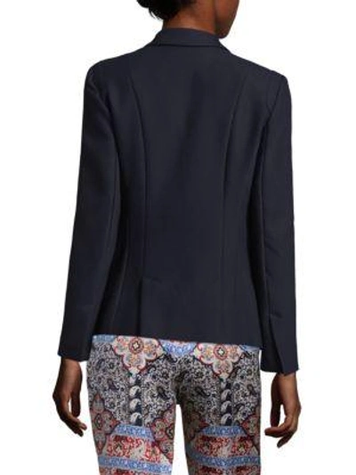 Shop L Agence Marc Double Breasted Blazer In Navy