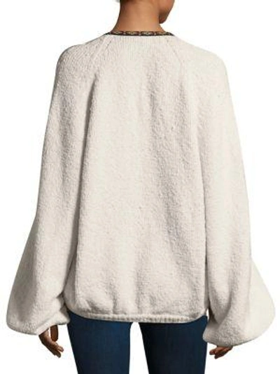 Shop Free People Two-faced Cotton Jacket In Ivory
