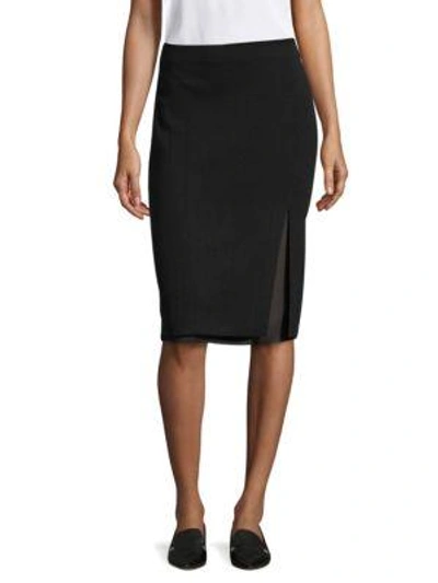 Rag & Bone Alyssa Double-layer Knit Pencil Skirt In Black