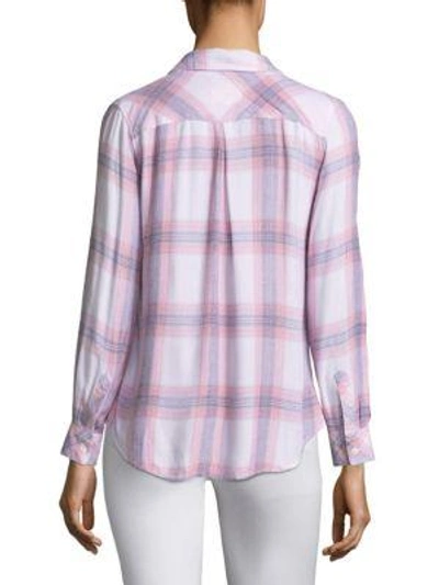 Shop Rails Hunter Plaid Button-down Shirt In White Peony