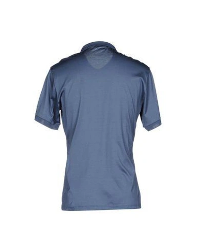 Shop Alexander Mcqueen Polo Shirt In Slate Blue