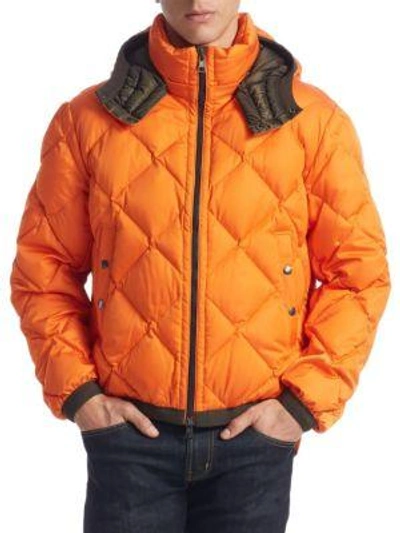 Moncler Marcel Quilted Puffer Jacket In Orange | ModeSens