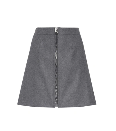 Acne Studios Suraya Wool-blend Skirt In Grey Melaege