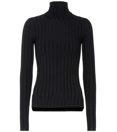 Shop Acne Studios Corina Merino Wool-blend Sweater In Black