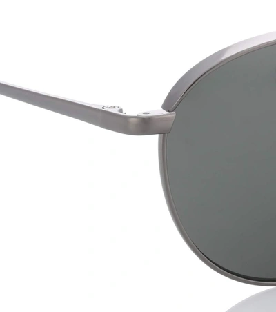 Shop Linda Farrow Round Sunglasses In Grey
