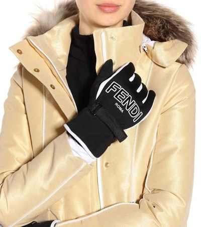 Shop Fendi Ski Gloves In Eero