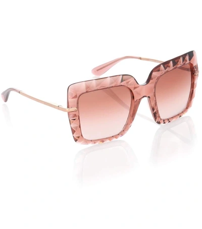 Shop Dolce & Gabbana Oversized Rectangular Sunglasses In Female