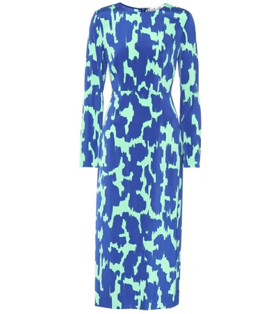 Shop Diane Von Furstenberg Printed Dress In Eylae Kleie Llue