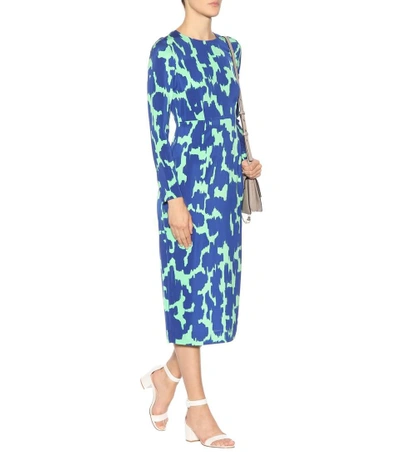 Shop Diane Von Furstenberg Printed Dress In Eylae Kleie Llue