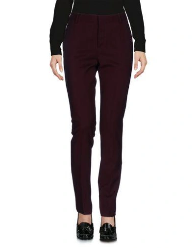 Shop Dsquared2 Casual Pants In Maroon