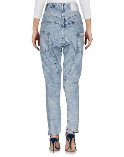 Shop Bassike Denim Pants In Blue