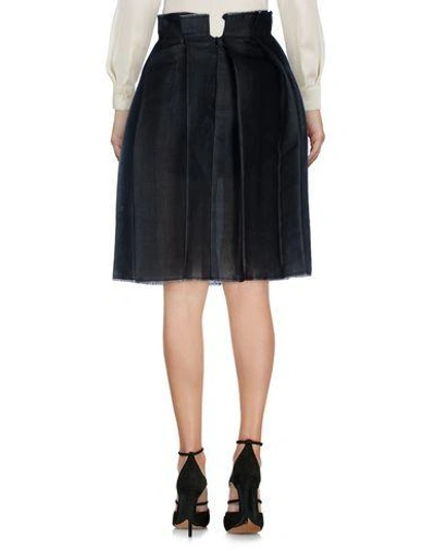 Shop Yang Li Woman Midi Skirt Black Size 8 Silk, Cotton