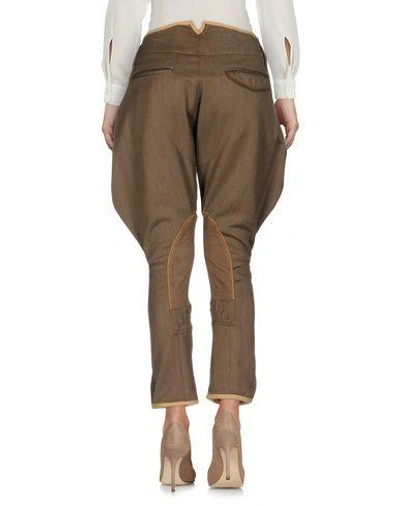 Shop Dsquared2 Cropped Pants & Culottes In Khaki