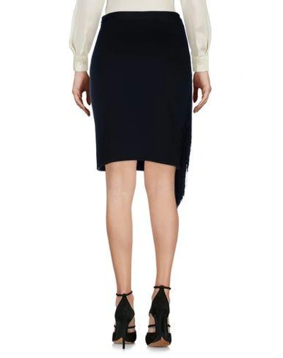 Shop Lanvin Knee Length Skirt In Dark Blue