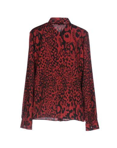 Shop Versus Patterned Shirts & Blouses In Red