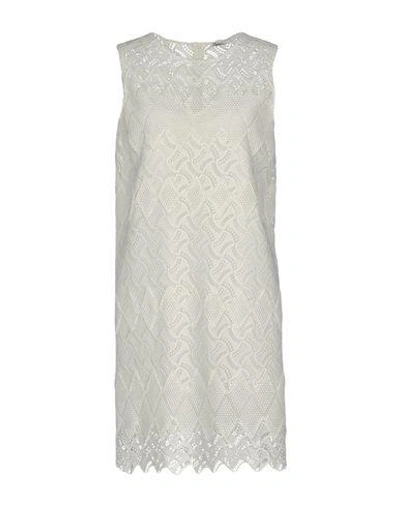 Shop Ermanno Scervino Short Dress In White