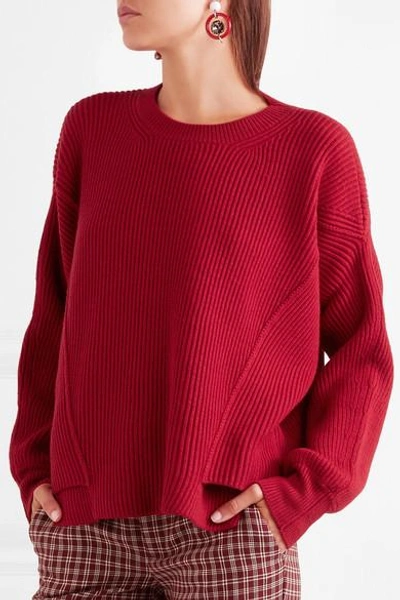 Shop Stella Mccartney Asymmetric Wool Sweater