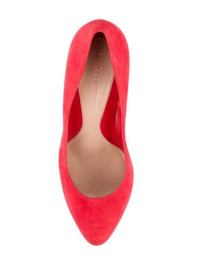 Shop Alexander Mcqueen Horn Heel Pumps In Red