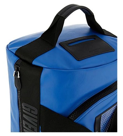 Shop Givenchy Coated Canvas Backpack In Blue