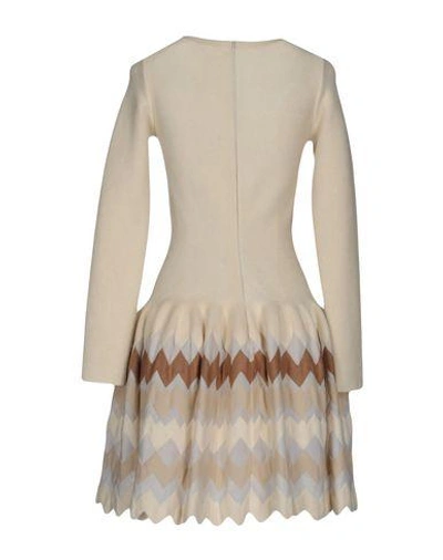 Shop Alaïa Short Dress In Ivory