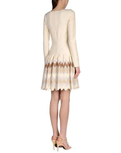 Shop Alaïa Short Dress In Ivory