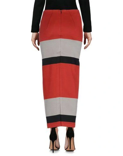 Shop Cedric Charlier Long Skirt In Red