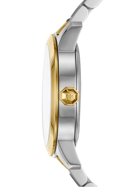 Shop Tory Burch Women's  Collins Bracelet Watch, 38mm In Silver/ Cream/ Gold