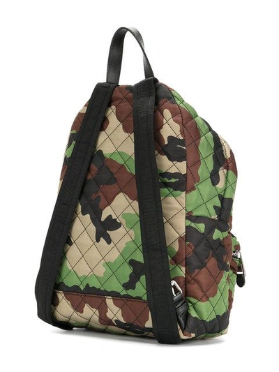 Shop Moschino Camouflage Logo Backpack