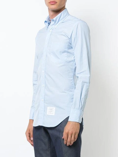 Shop Thom Browne Poplin Shirt In Blue