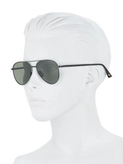 Shop Karen Walker 54mm Imperium Aviator Sunglasses In Matte Black