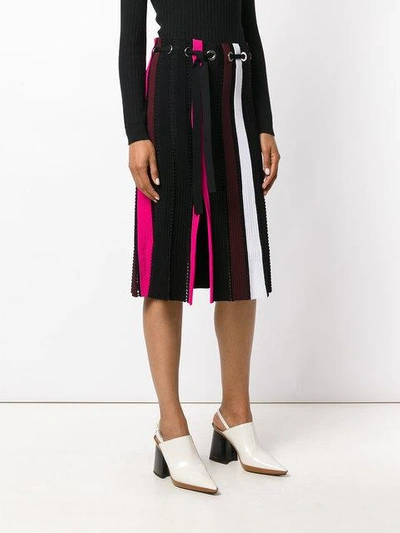 Shop Proenza Schouler Knit Pleated Skirt In Multicolour