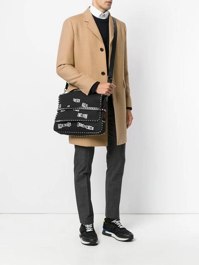 Shop Valentino Piccola Messenger Bag In Black