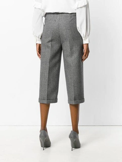 Shop Rochas Creased Cropped Trousers