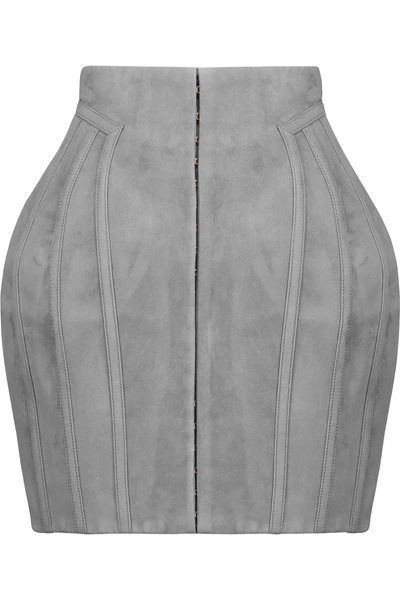Balmain Suede Mini Skirt