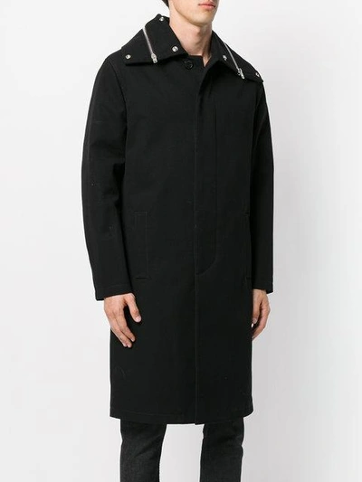 Shop Givenchy Zip Collar Coat In Black