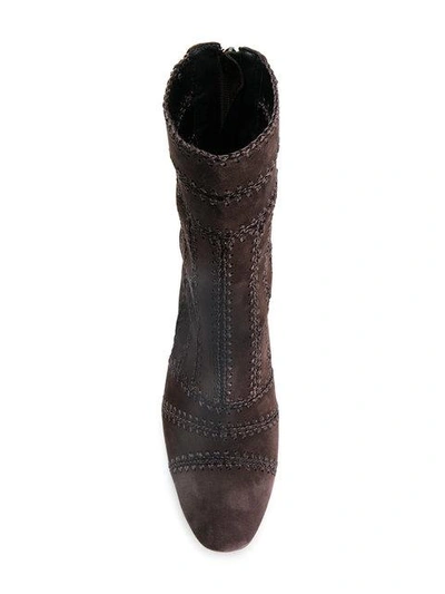 Shop Alexandre Birman Zipped Ankle Boots - Brown