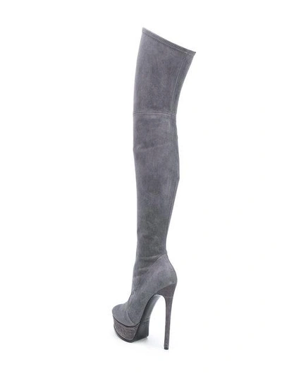 Shop Casadei Thigh Length Platform Boots