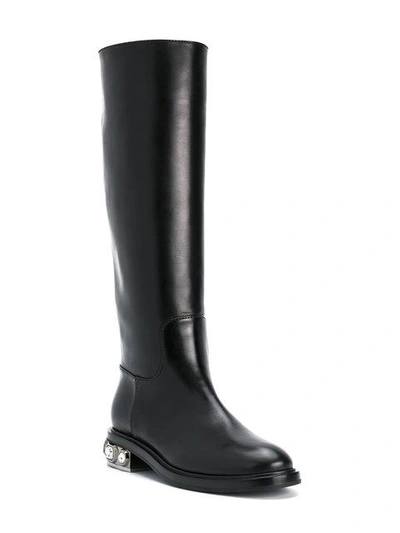 Casadei Crystal-embellished Daytime Boots | ModeSens