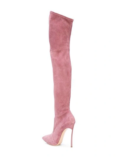 Shop Casadei Thigh Length Stiletto Boots