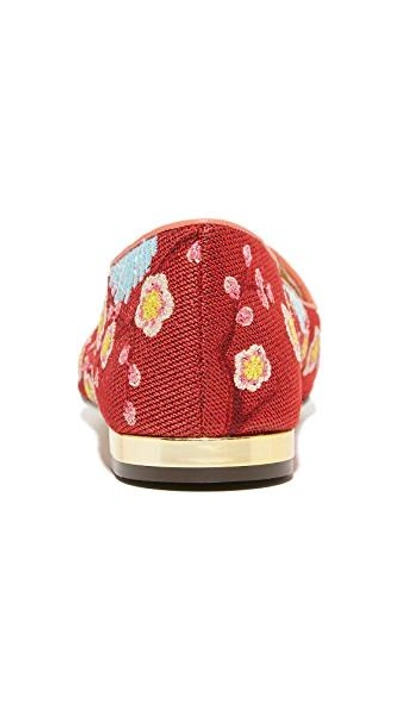 Shop Charlotte Olympia Cherry Blossom Slippers In Multi
