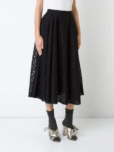 Shop Rochas Lace Midi Skirt