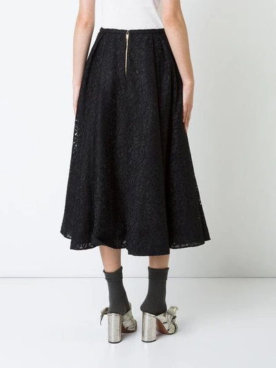 Shop Rochas Lace Midi Skirt