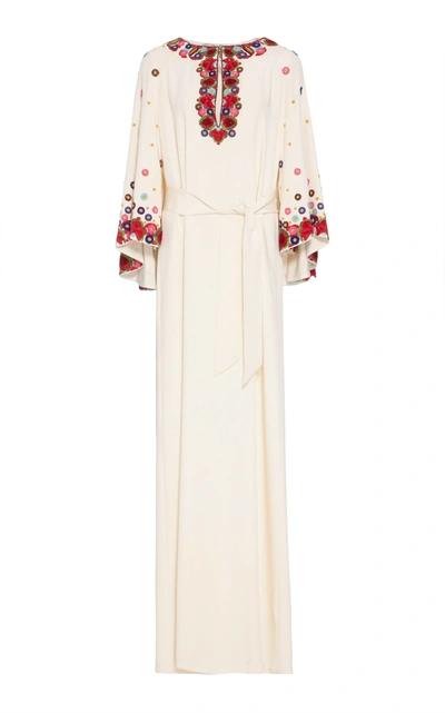 Figue Lito Embroidered Silk Gown