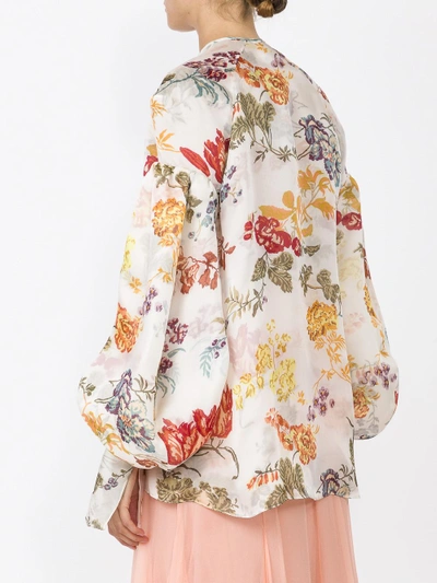 Shop Rosie Assoulin Floral Print Blouse