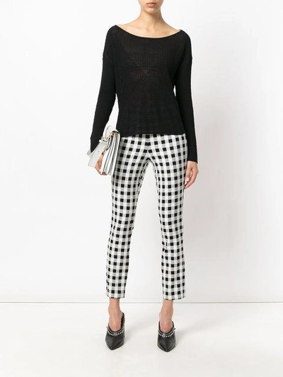 Shop Rag & Bone Checkered Cropped Trousers